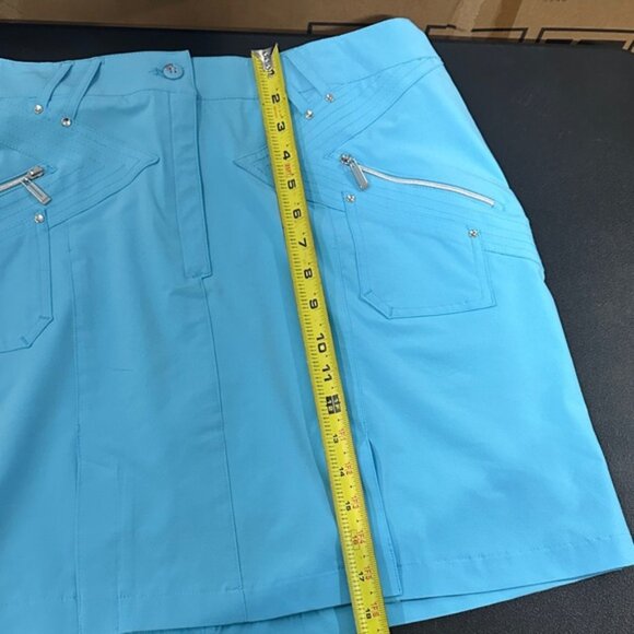 Jamie Sadock Light Blue Mini Skirt with Zipper Accents - Picture 6 of 7